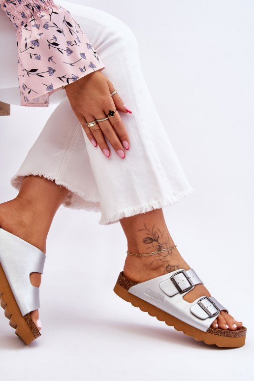 Classic Women's Big Star Slippers LL274476 Silver