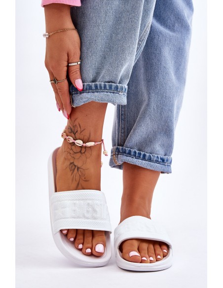 Women's Fashionable Big Star Slippers LL274A159 White