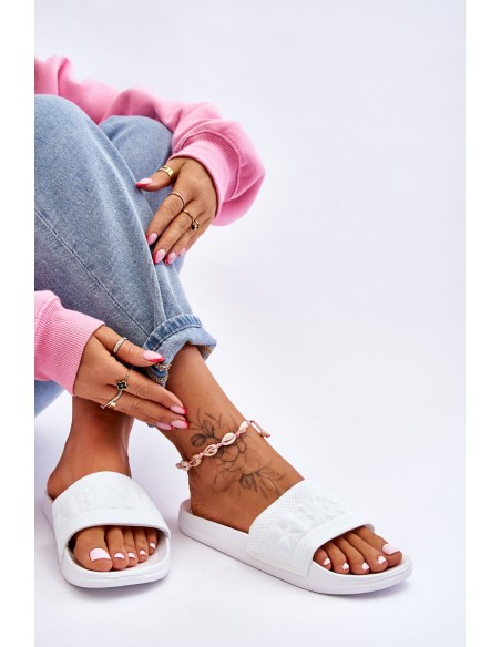 Women's Fashionable Big Star Slippers LL274A159 White
