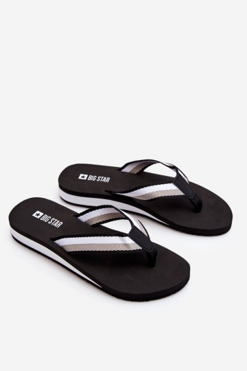 Women's Big Star Platform Flip Flops LL274781 Black 2