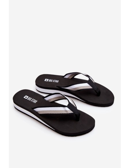 Women's Big Star Platform Flip Flops LL274781 Black
