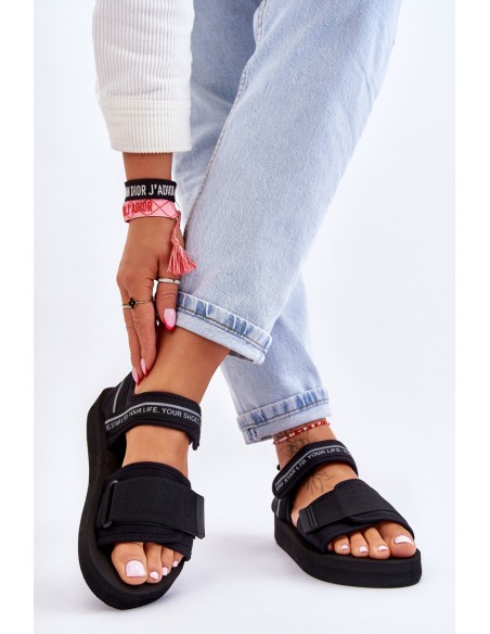 Women's Velcro Sandals Big Star LL274784 Black