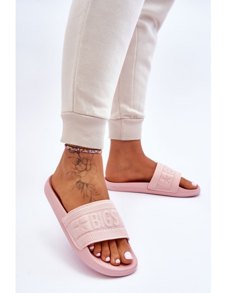 Women's Fashionable Big Star Slippers LL274A157 Light pink