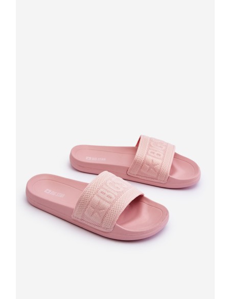Women's Fashionable Big Star Slippers LL274A157 Light pink