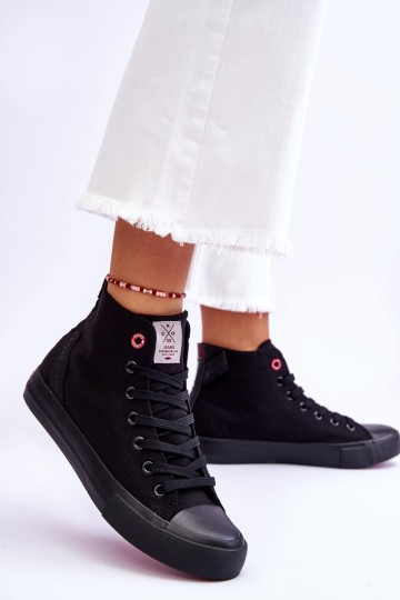 Women's Classic High Top Sneakers Cross Jeans LL2R4088C Black 2