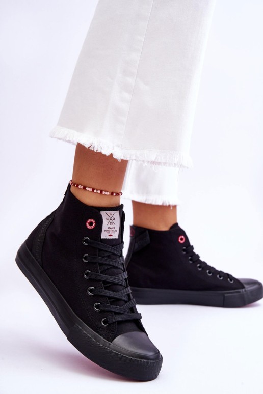 Women's Classic High Top Sneakers Cross Jeans LL2R4088C Black