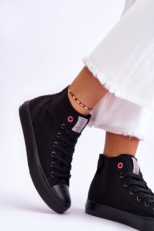 Women's Classic High Top Sneakers Cross Jeans LL2R4088C Black
