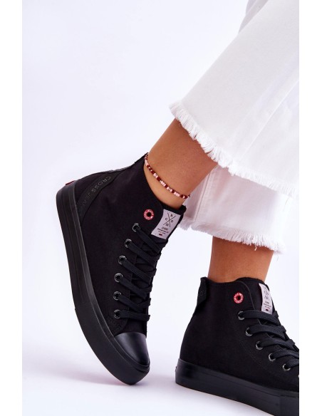 Women's Classic High Top Sneakers Cross Jeans LL2R4088C Black