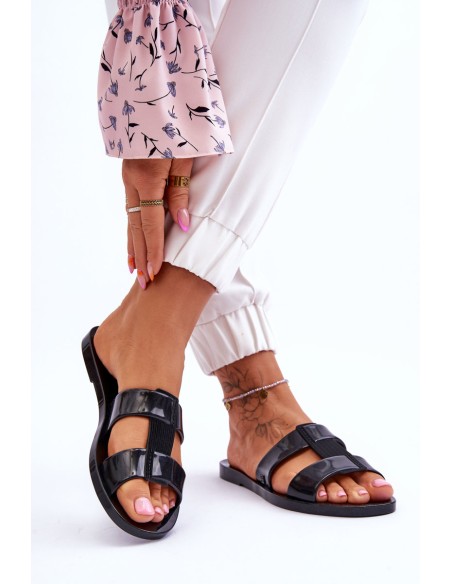 Fashionable Vegan Slippers ZAXY JJ285263 Black