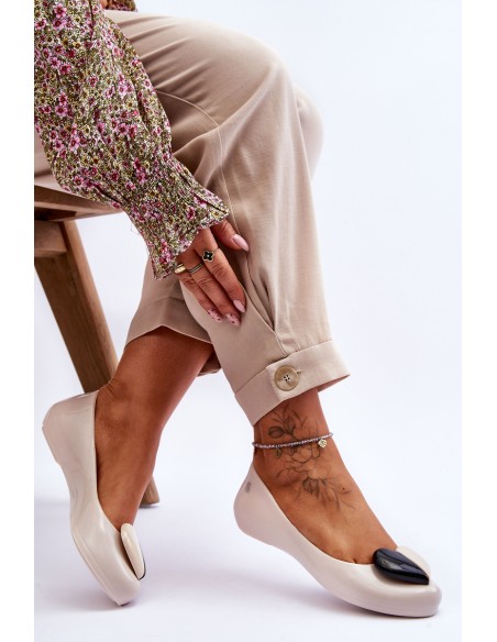 ZAXY Women's Ballerinas With Heart LL285030 Light Beige