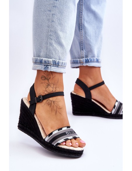 Women's Comfortable Wedge Sandals Big Star LL274877 Black