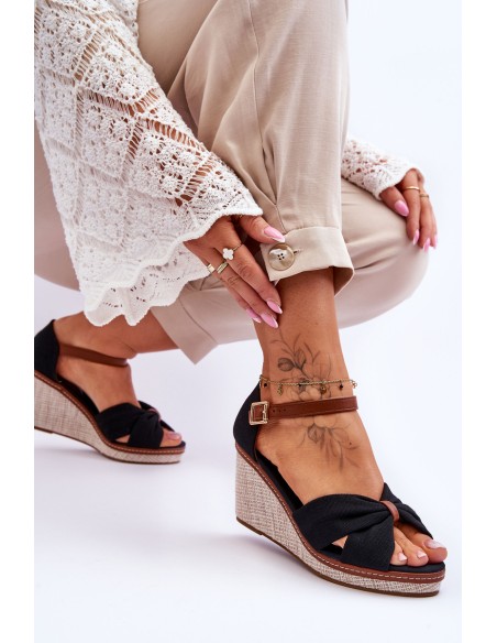 Women's Wedge Sandals Black Daphne