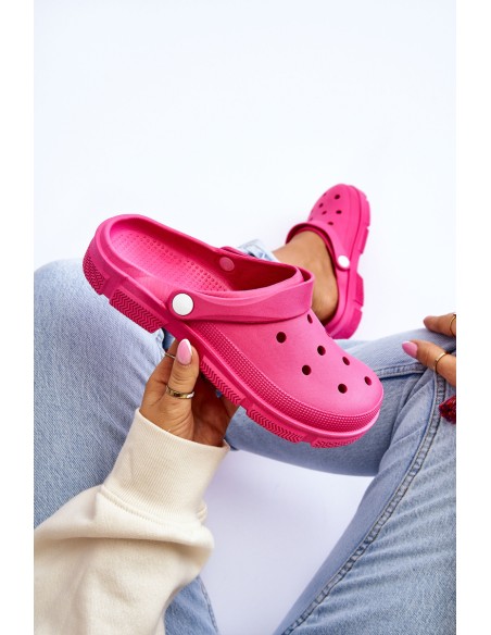 Women's Rubber Crocs Fuchsia Rabios