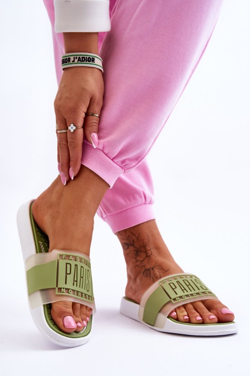 Women's Sport Slippers Green Sunrise