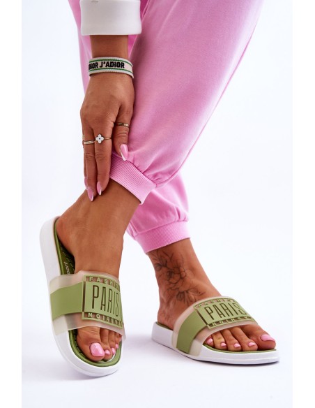 Women's Sport Slippers Green Sunrise