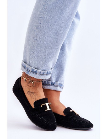 Classic Slip On Loafers Black Carly