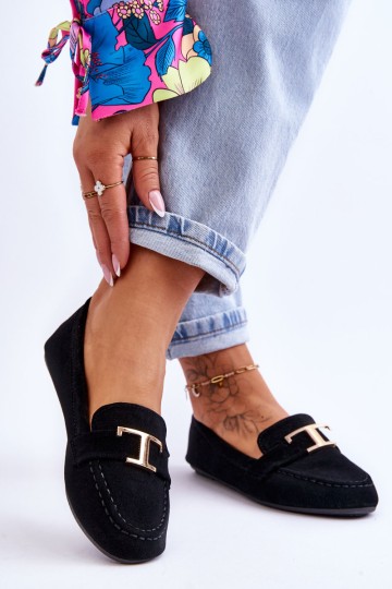 Classic Slip On Loafers Black Carly 2