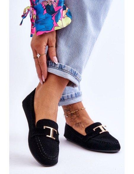 Classic Slip On Loafers Black Carly