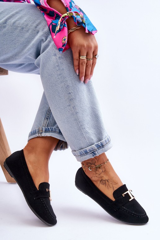 Classic Slip On Loafers Black Carly