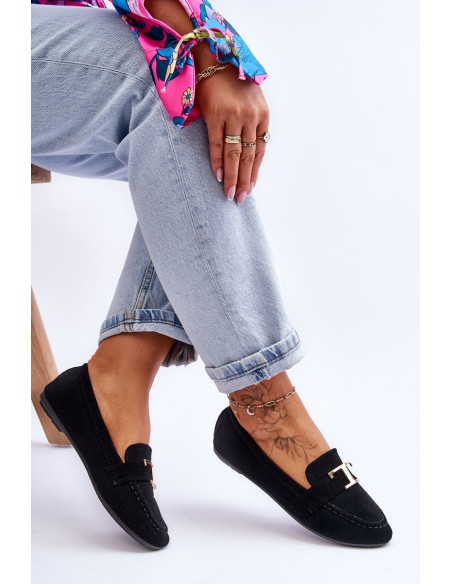 Classic Slip On Loafers Black Carly