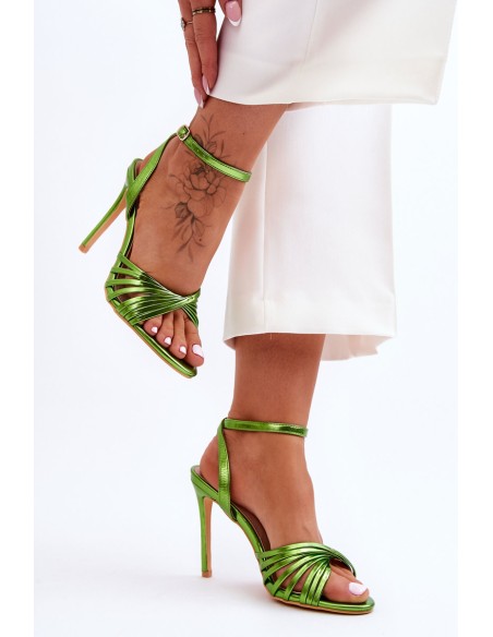 Women's High Heel Sandals Green My Darling