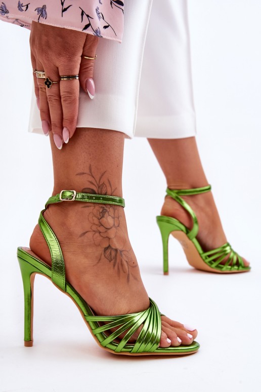 Women's High Heel Sandals Green My Darling