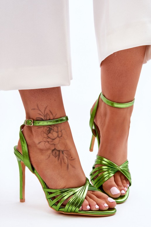 Women's High Heel Sandals Green My Darling