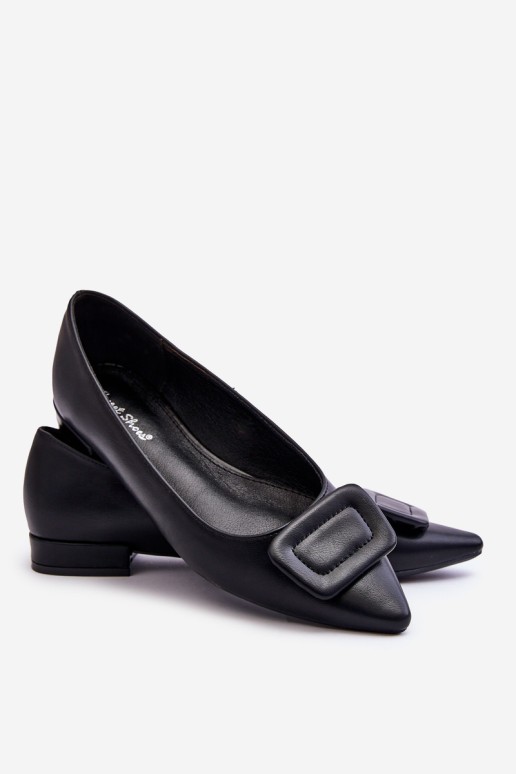 Classic Ballerinas With Decoration Black Rivea