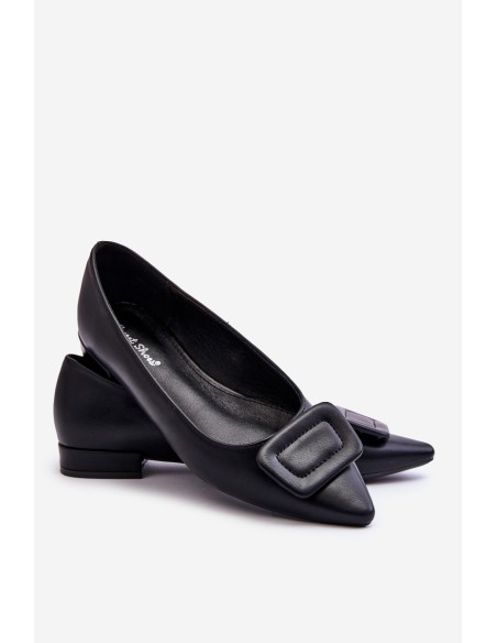 Classic Ballerinas With Decoration Black Rivea