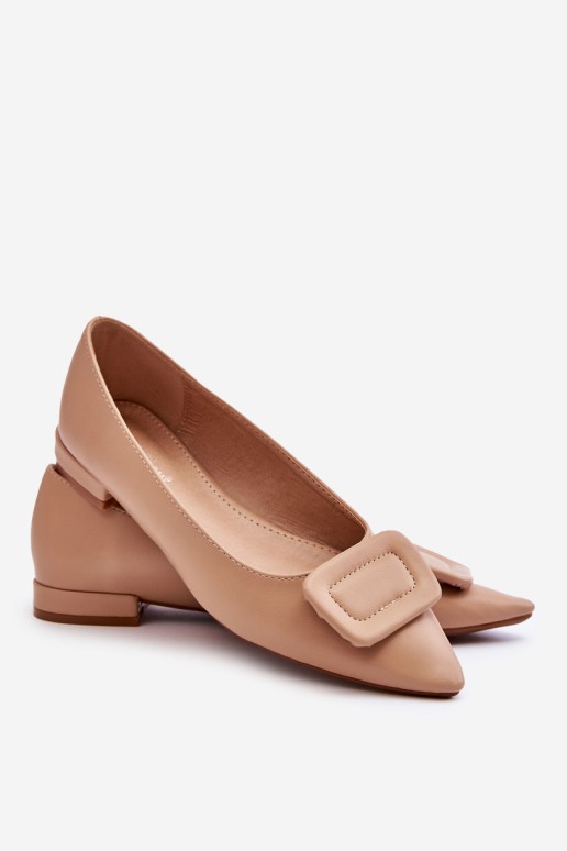 Classic Ballerinas With Decoration Beige Rivea