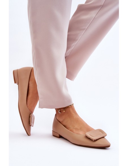 Classic Ballerinas With Decoration Beige Rivea