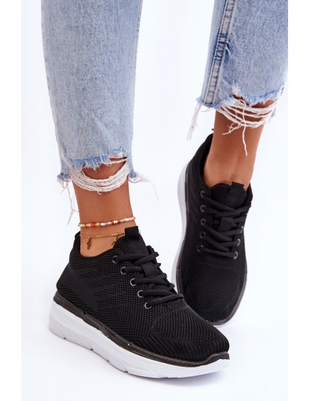 Women's Lace-up Sports Shoes Black Lavarone