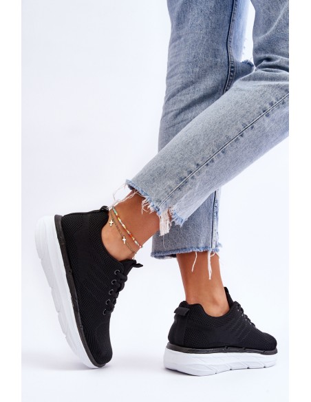 Women's Lace-up Sports Shoes Black Lavarone