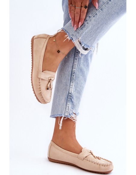 Classic Suede Loafers Beige Good Time