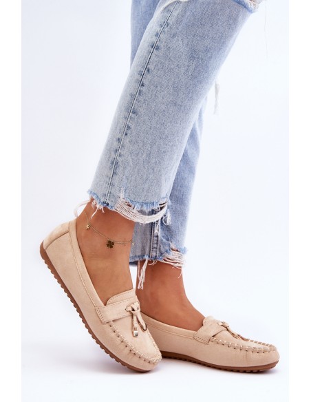 Classic Suede Loafers Beige Good Time
