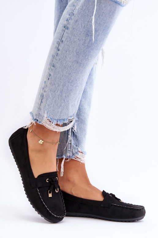 Classic Suede Loafers Black Good Time