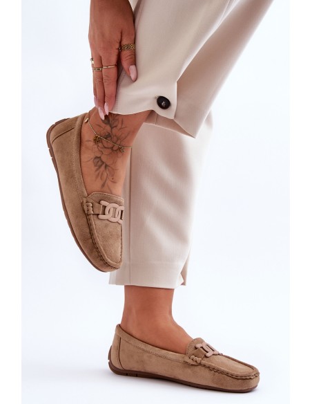 Women's Fashion Suede Moccasins Brown Rabell