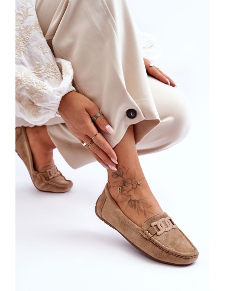 Women's Fashion Suede Moccasins Brown Rabell