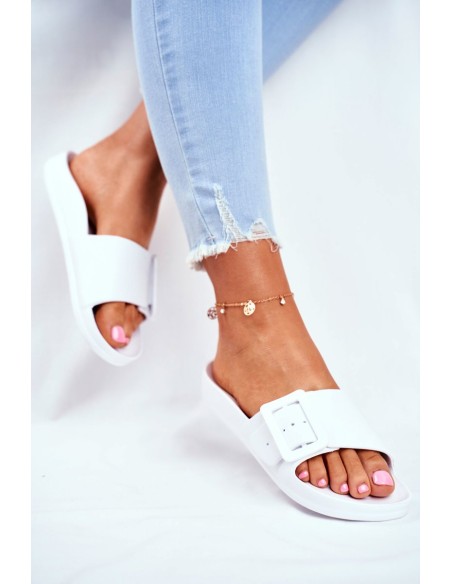 Women's Slides Big Star White FF274A391