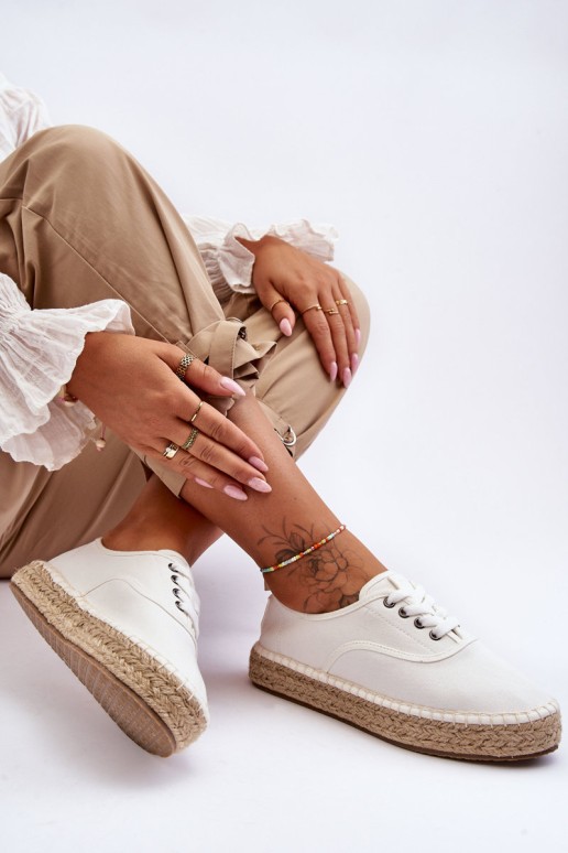 Lace-Up Espadrilles Big Star LL274833 White