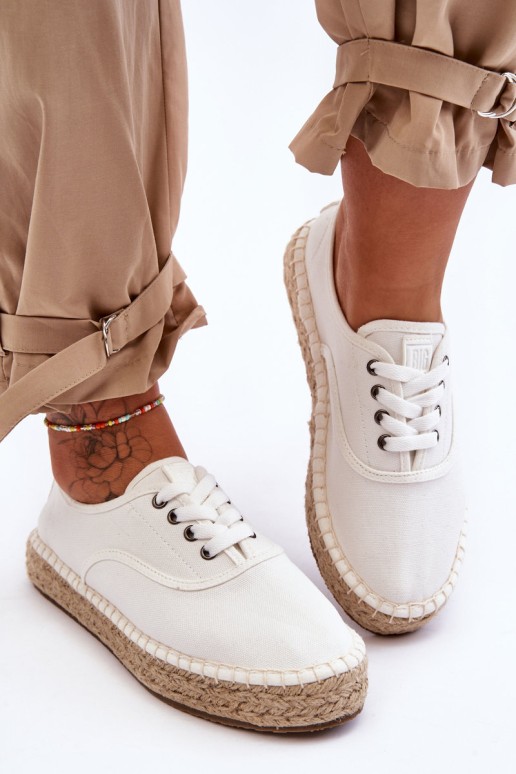 Lace-Up Espadrilles Big Star LL274833 White