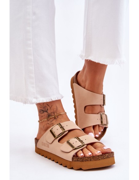 Classic Women's Big Star Slippers LL274478 Beige