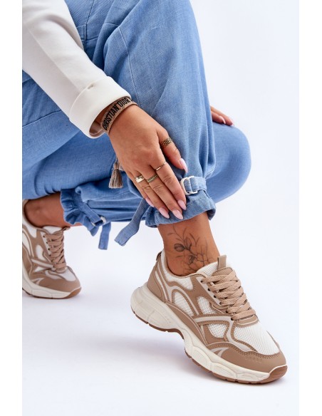Women's Sport Shoes Beige Contiro