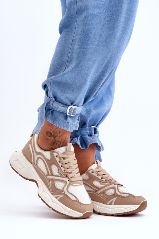 Moteriški sportiniai bateliai Beige Contiro