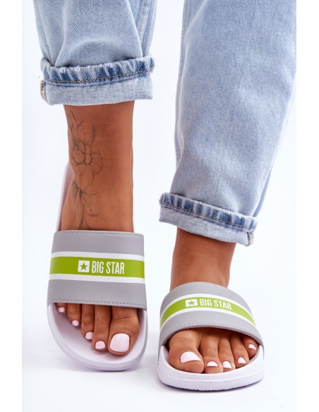 Light Foam Slippers Big Star JJ274647 White-Gray