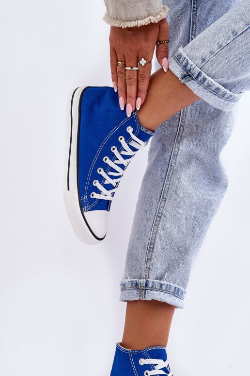 Women's Classic High Sneakers Blue Remos