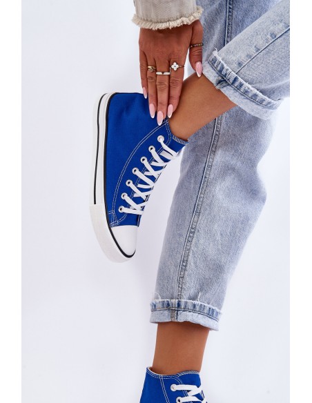 Moteriški klasikiniai auliniai sportbačiai mėlyni Remos