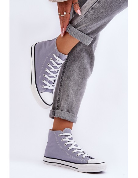 Women's Classic High Top Sneakers Gray Remos
