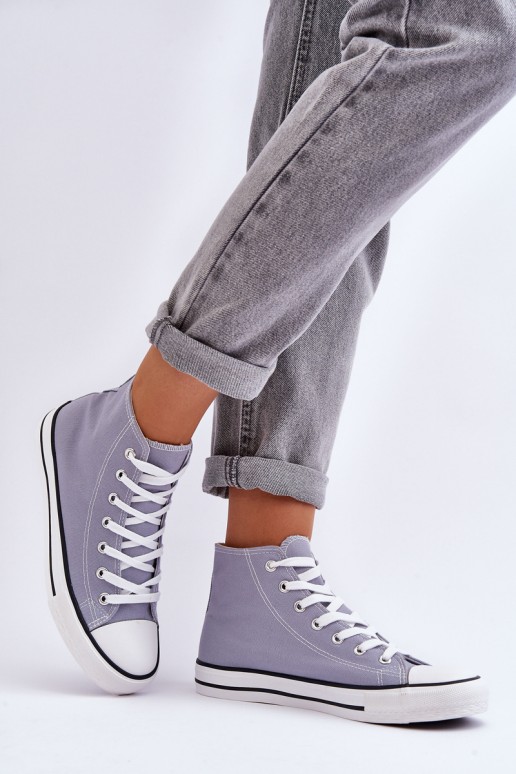 Women's Classic High Top Sneakers Gray Remos