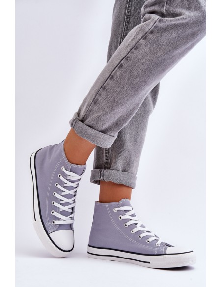Women's Classic High Top Sneakers Gray Remos